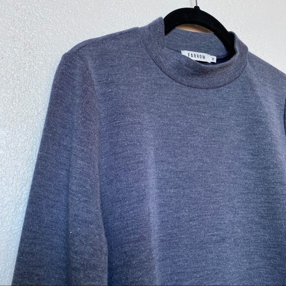 Farrow Muted Blue Mock Neck Dress Size Medium - Picture 4 of 7